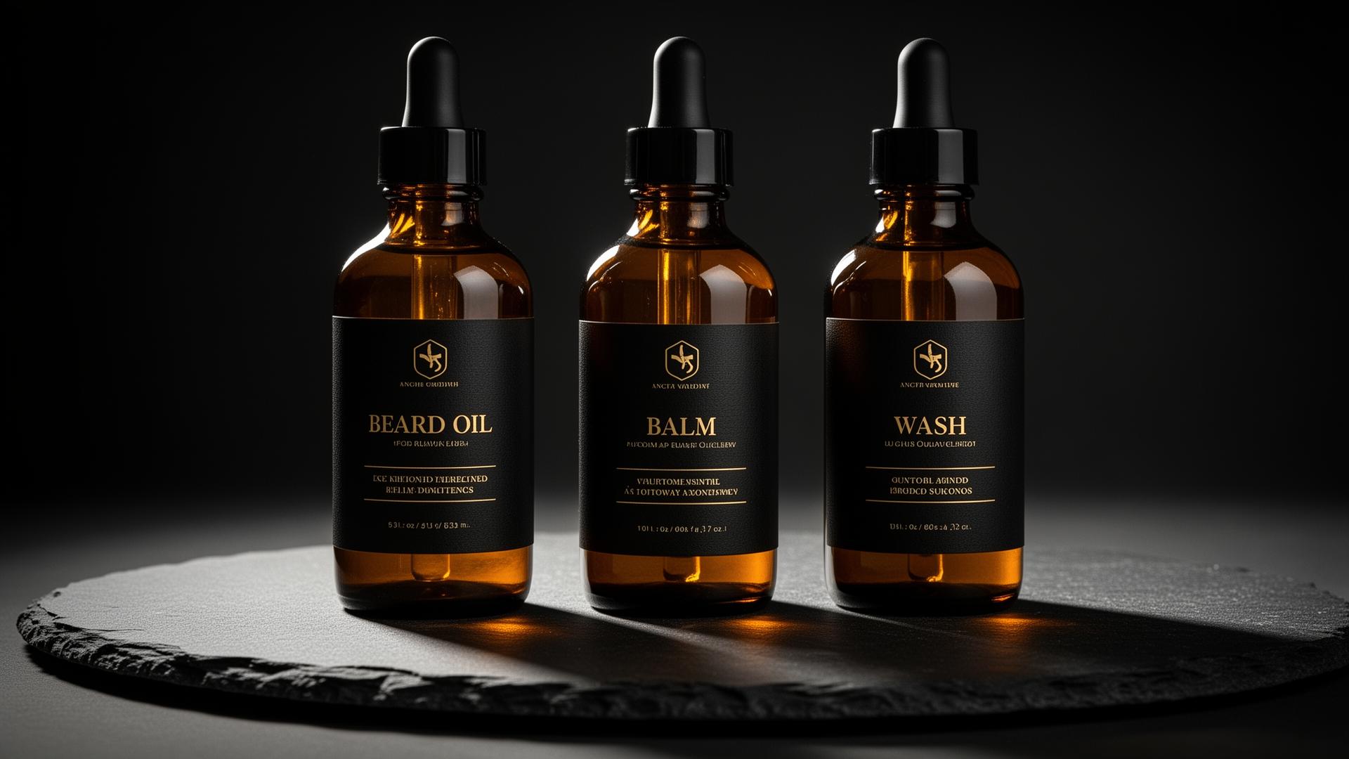 Sterling beard oil, balm, and wash